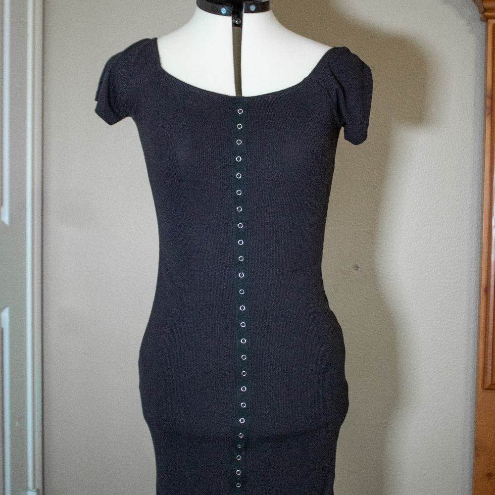 Black Ribbed BodyCon dress